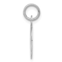 Sterling Silver Rhodium-plated Graduation Day Disc Charm - 5