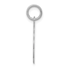 Sterling Silver Rhodium-plated Sweet Sixteen Disc Charm - 6