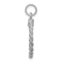 Sterling Silver Rhodium-plated Sweet Sixteen Disc Charm - 3