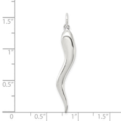 Sterling Silver Italian Horn Pendant