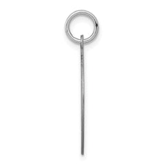 Sterling Silver Rhodium-plated Poodle Disc Charm