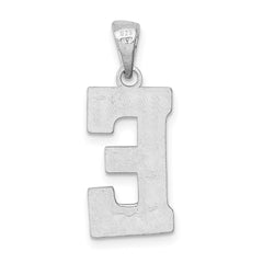 Sterling Silver Rhodium-plated Letter E Initial Pendant - 2