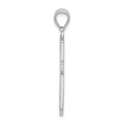 Sterling Silver Rhodium-plated Letter G Initial Pendant - 2