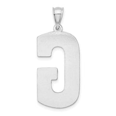 Sterling Silver Rhodium-plated Letter G Initial Pendant - 2