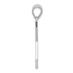 Sterling Silver Rhodium-plated Letter K Initial Pendant - 2