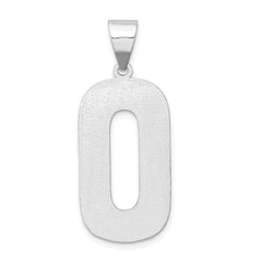 Sterling Silver Rhodium-plated Letter O Initial Pendant - 2