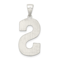 Sterling Silver Rhodium-plated Letter S Initial Pendant - 2