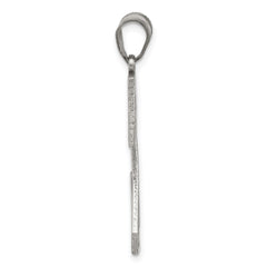 Sterling Silver Rhodium-plated Letter Z Initial Pendant - 2