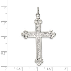Sterling Silver Budded Cross Pendant - 2