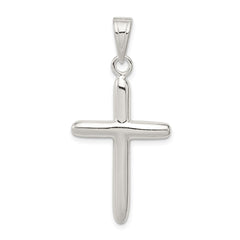 Sterling Silver Polished Cross Pendant - 22