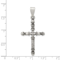 Sterling Silver Antiqued Cross Pendant - 9