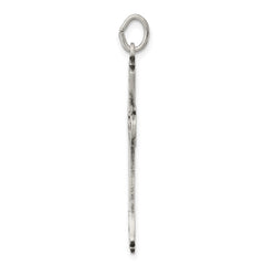 Sterling Silver Antiqued Cross Pendant - 10
