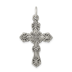 Sterling Silver Antiqued Cross Pendant - 11