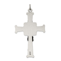 Sterling Silver Antiqued INRI Crucifix Pendant - 4