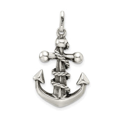 Sterling Silver Antiqued Cross Pendant - 7