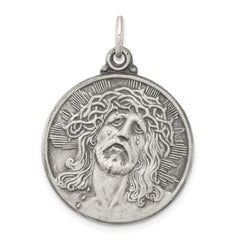 Sterling Silver Antiqued Ecce Homo Medal - 7