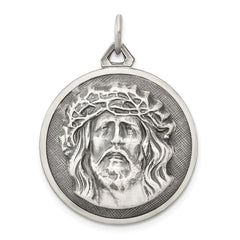 Sterling Silver Antiqued Ecce Homo Medal - 5