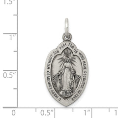 Sterling Silver Antiqued Miraculous Medal - 23