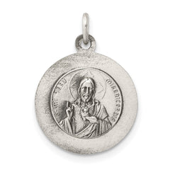 Sterling Silver Antiqued Queen of the Holy Scapular Medal - 3