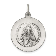 Sterling Silver Antiqued Queen of the Holy Scapular Medal - 4
