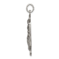 Sterling Silver Antiqued Saint Florian Medal - 5