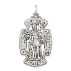 Sterling Silver Antiqued Saint Florian Medal - 5