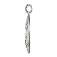 Sterling Silver Antiqued Saint Jude Thaddeus Medal - 2