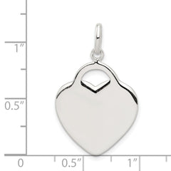 Sterling Silver Heart Charm - 4