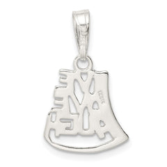 Sterling Silver Live, Love, Laugh Pendant