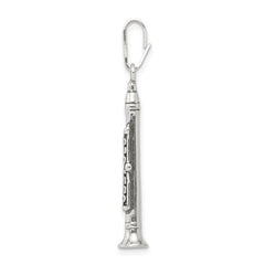 Sterling Silver Antiqued Clarinet Charm - 2