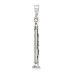 Sterling Silver Antiqued Clarinet Charm - 2