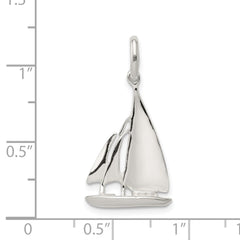 Sterling Silver Sailboat Charm - 2