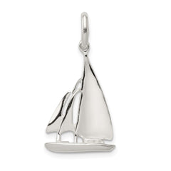 Sterling Silver Sailboat Charm - 2