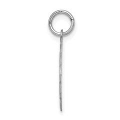 Sterling Silver Rhodium-plated Brocaded Letter B Initial Charm - 2