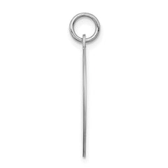 Sterling Silver Rhodium-plated Brocaded Letter W Initial Charm