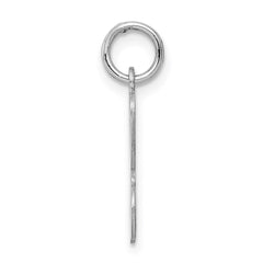 Sterling Silver Rhodium-plated Stamped Letter H Initial Charm