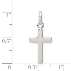 Sterling Silver Polished Cross Charm - 4
