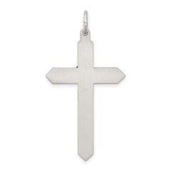 Sterling Silver Antiqued November Glass Birthstone Cross Pendant
