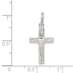 Sterling Silver Rhodium-plated Latin Cross Charm - 2
