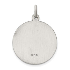 Sterling Silver Antiqued St. Christopher Medal - 11