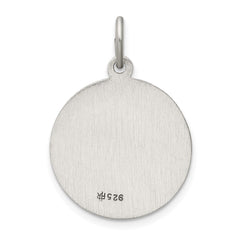 Sterling Silver Antiqued St. Christopher Medal - 10