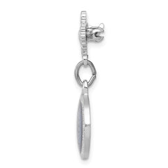 Sterling Silver Platinum-plated Enameled Miraculous Medal Pin - 2