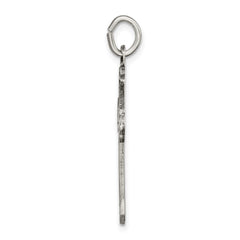Sterling Silver Antiqued Cross Pendant - 12