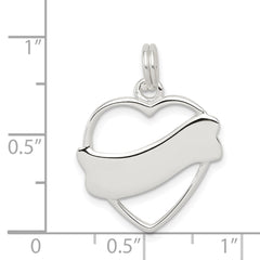 Sterling Silver Heart Charm - 3