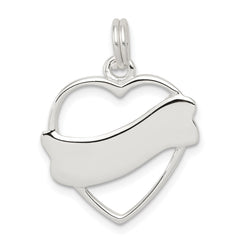 Sterling Silver Heart Charm - 3