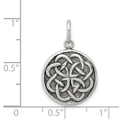 Sterling Silver Antiqued Celtic Knot Charm - 2