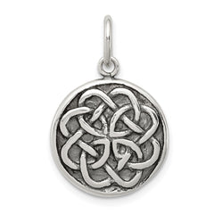Sterling Silver Antiqued Celtic Knot Charm - 2