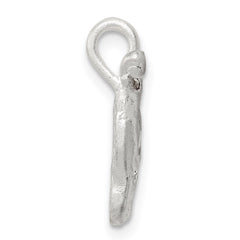 Sterling Silver Diamond Cut Violin Pendant
