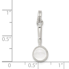 Sterling Silver Rhodium-plated Magnifying Glass Charm