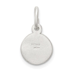 Sterling Silver D/C Cherub Disk Charm